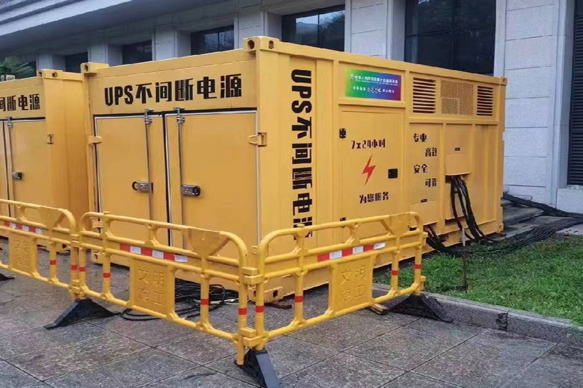 涟水发电机租赁施工现场