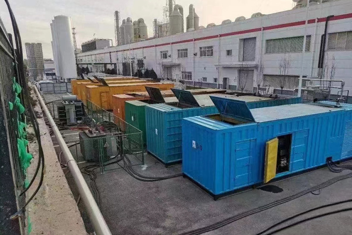 涟水发电机租赁施工现场